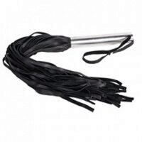        Fetish Factory Leather Whip Metal -  11697
