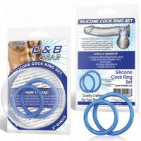     Blue Line Silicone Cock Ring Set,  -  13960